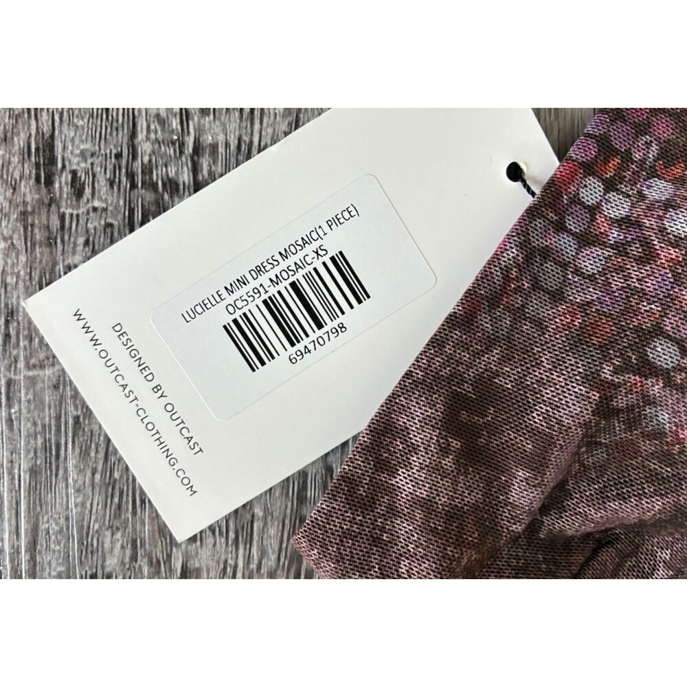 Outcast Lucielle Mini Dress XS Cut Out Mosaic Print NWT - Picture 5 of 8